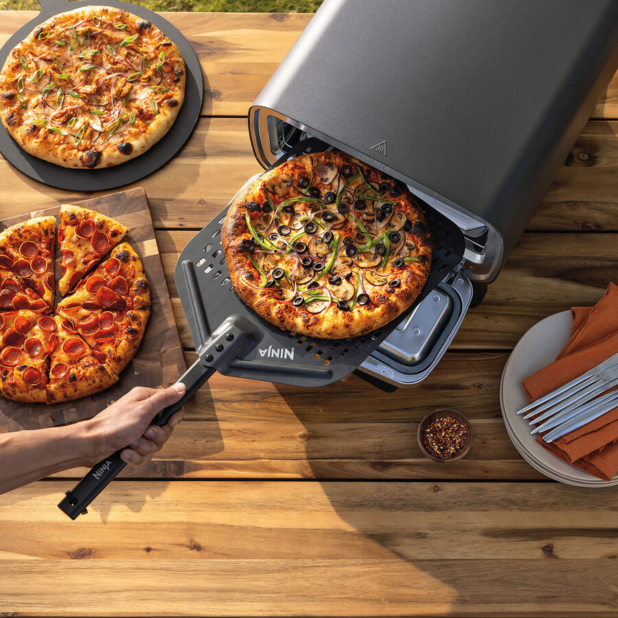 ninja artisan electric outdoor pizza oven air fryer mo201uk